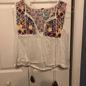 Free People Embroidered Top